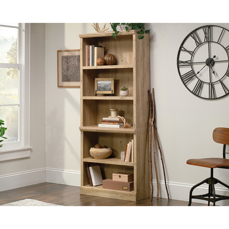 Aspen Post 5-Shelf Library Bookcase Prime Oak (433963)  Sauder