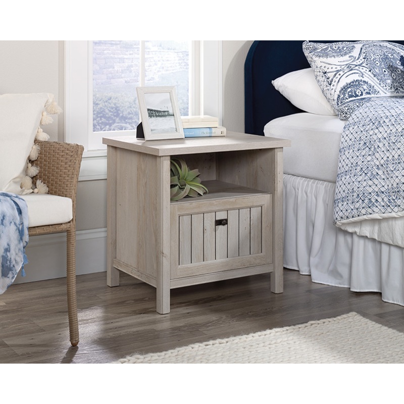 Costa Night Stand with Drawer Chalked Chestnut (427888)  Sauder