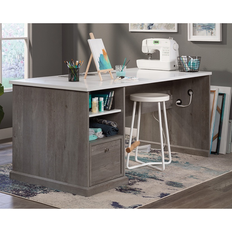 Craft Pro Series Craft Work Table Mystic Oak (433648)  Sauder