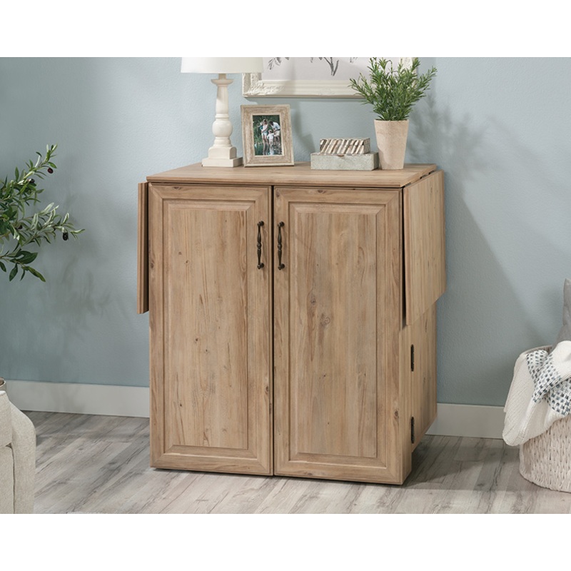 Craft Works Rolling Storage Craft Cart Khaki Pine (435232)  Sauder