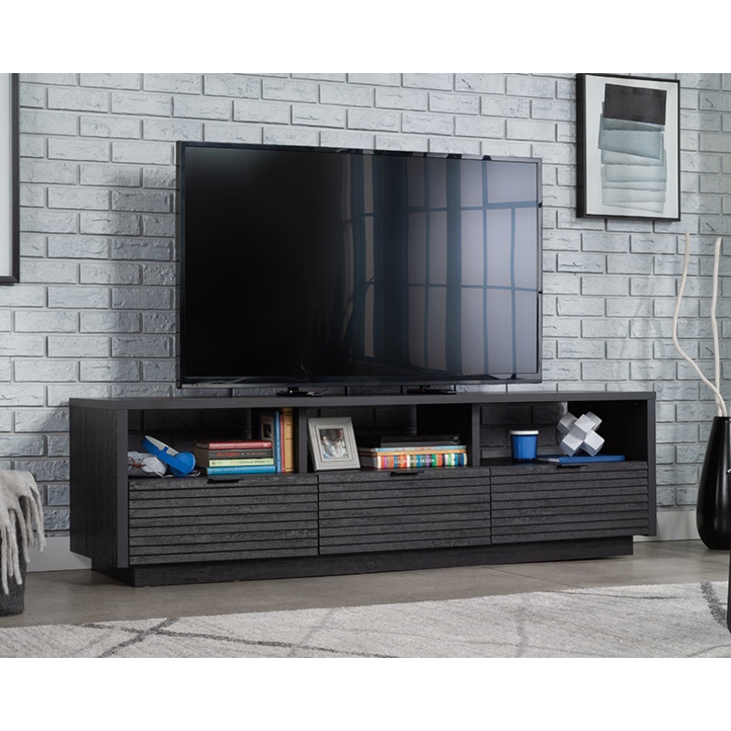 Harvey Park TV Credenza Raven Oak (433482)  Sauder