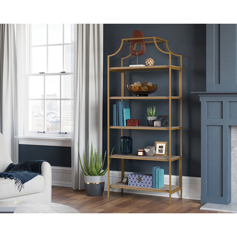 International Lux Modern Bookcase Deco Stone (428207)  Sauder
