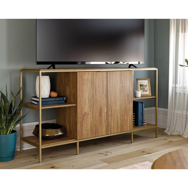 International Lux Modern TV Credenza Sindoori Mango (428195)  Sauder