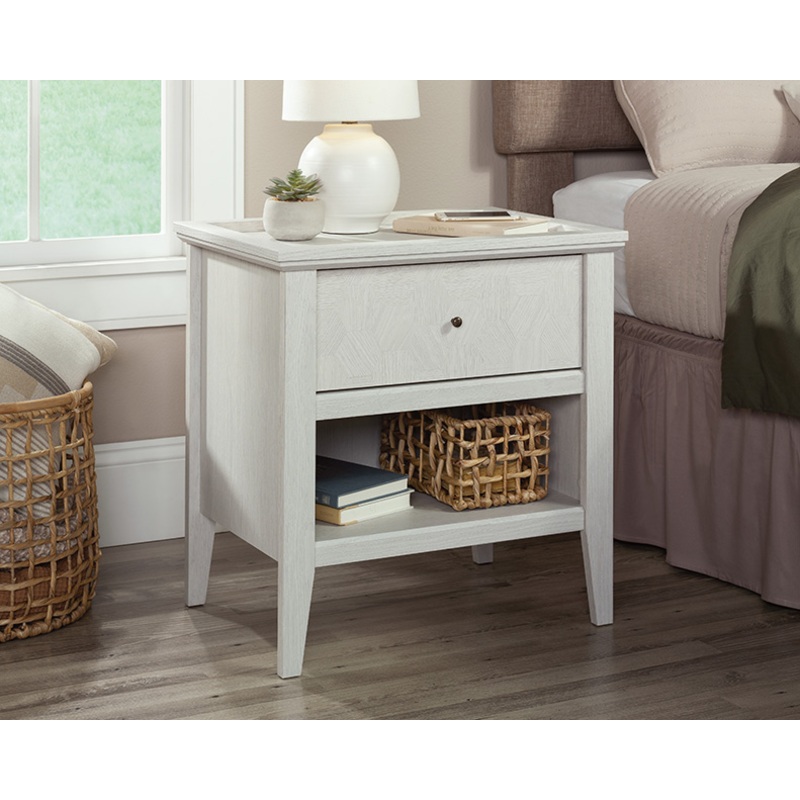 Larkin Ledge 1-Drawer Night Stand Glacier Oak (433641)  Sauder