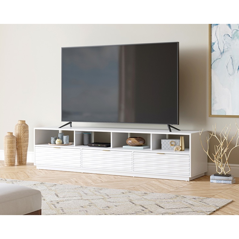 Morgan Main 3-Drawer TV Credenza White (428260)  Sauder