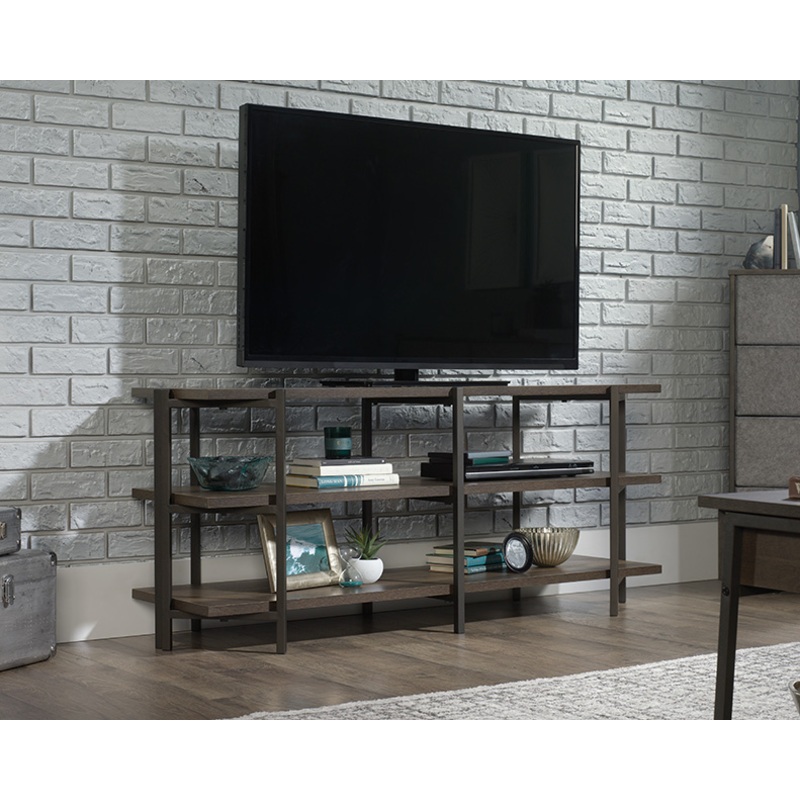 North Avenue Modern Credenza TV Stand Smoked Oak (425084)  Sauder