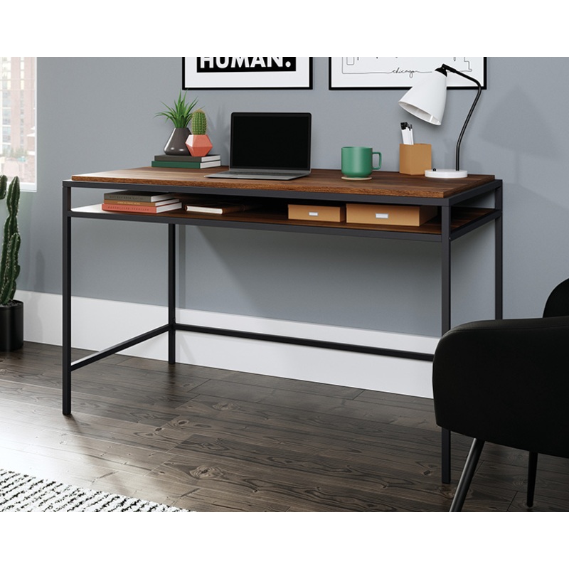 Nova Loft Writing Desk with Shelf Grand Walnut (430763)  Sauder