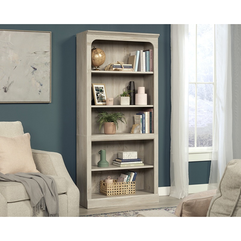 Sauder Select 5-Shelf Bookcase Chalked Chestnut (443674)  Sauder