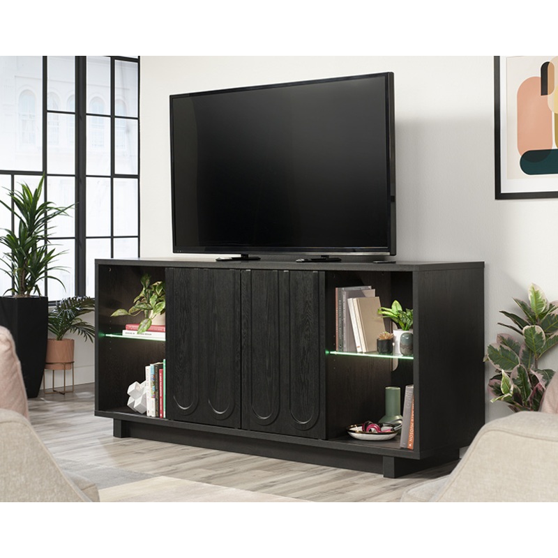 Sauder Select Contemporary TV Credenza Raven Oak (442819)  Sauder