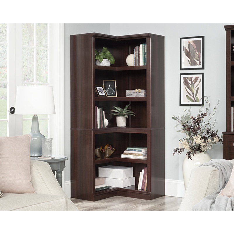 Sauder Select Corner Bookcase Select Cherry (444767)  Sauder