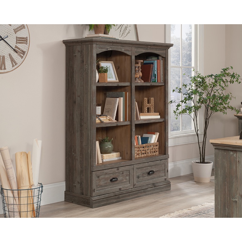 Sonnet Springs Bookcase with Drawers Pebble Pine (435754)  Sauder