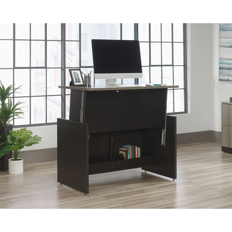 Via Sit/Stand Desk with Pneumatic Mechanism Hudson Elm (424474)  Sauder