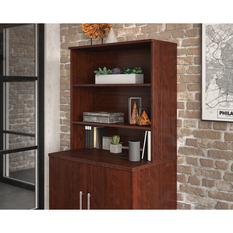 Affirm 2-Shelf File Cabinet Hutch Classic Cherry (426302)  Sauder