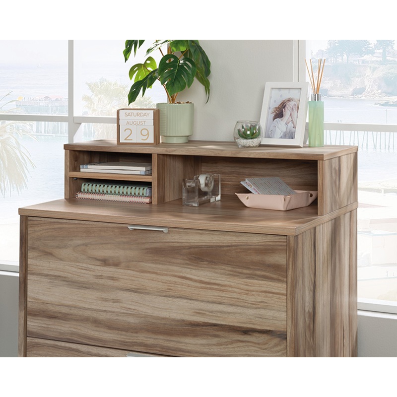 Bergen Circle Organizer Hutch Kiln Acacia (430328)  Sauder