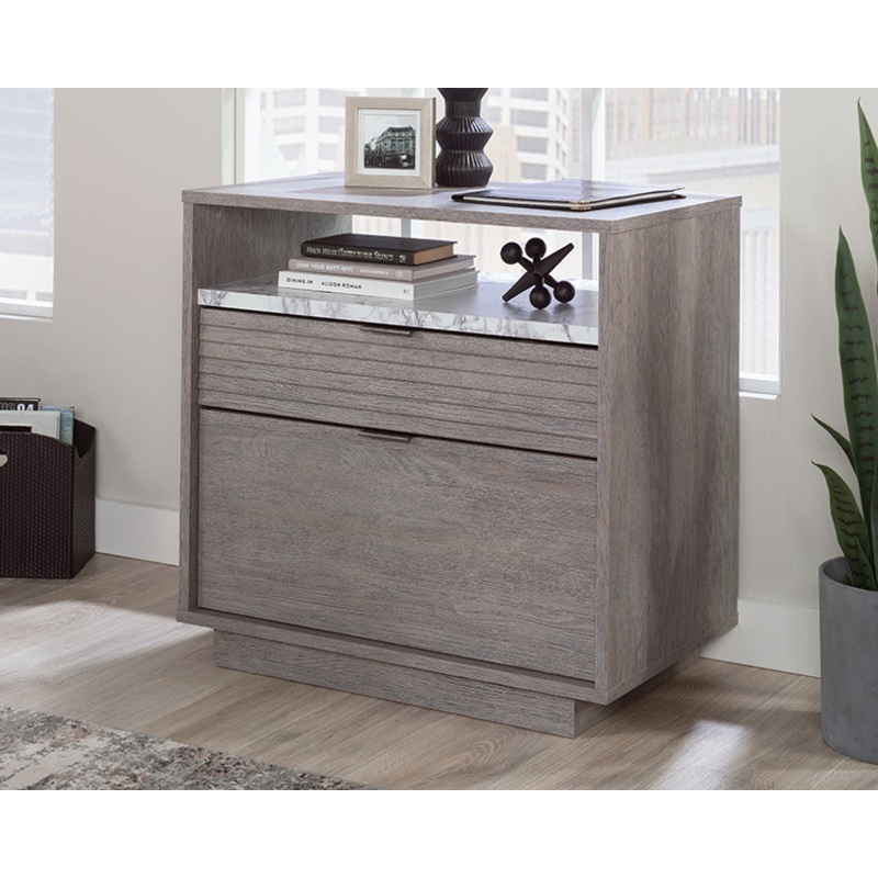 East Rock Contemporary Lateral File Ashen Oak (431765)  Sauder