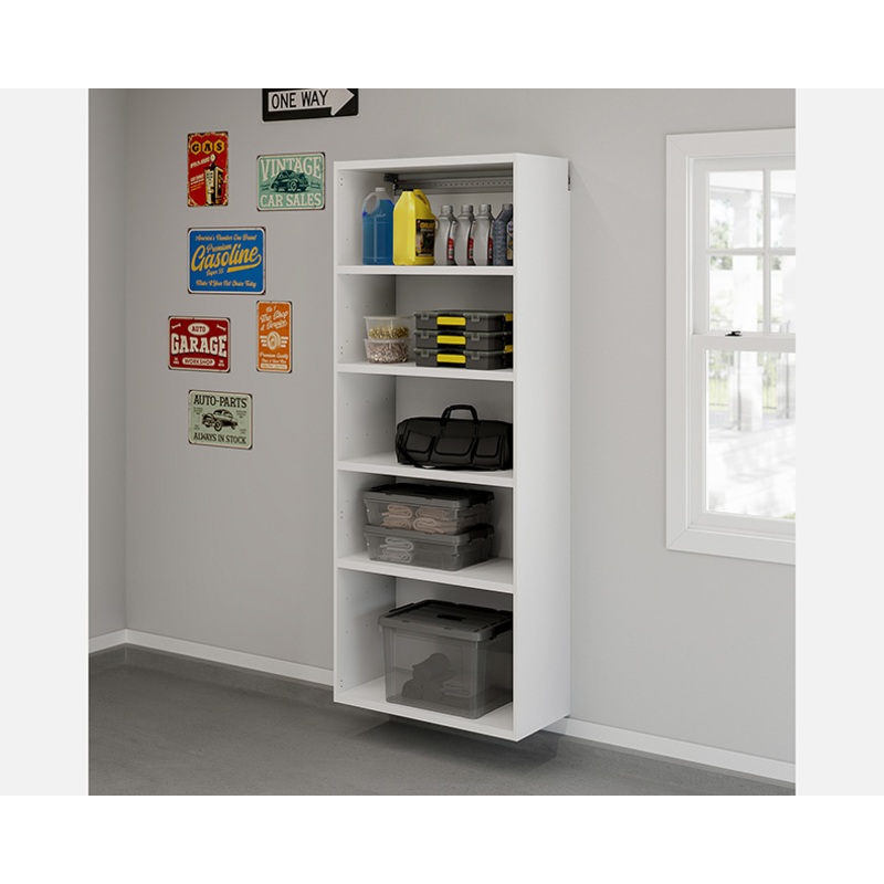 GarageCore 15.5″ Shallow Wall-Mounted Cabinet White (441602) – Sauder