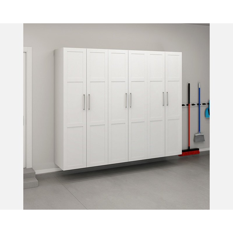 GarageCore 23.5″ Deep Wall-Mounted Cabinets with Doors White (448997)  Sauder