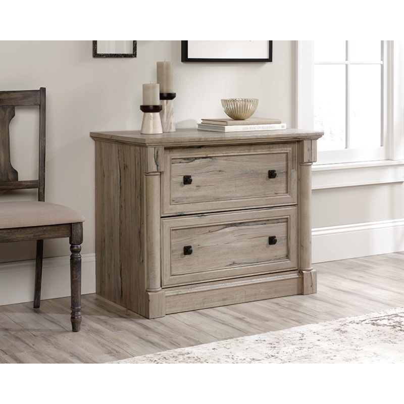 Palladia 2-Drawer Lateral File Cabinet Split Oak (424812)  Sauder