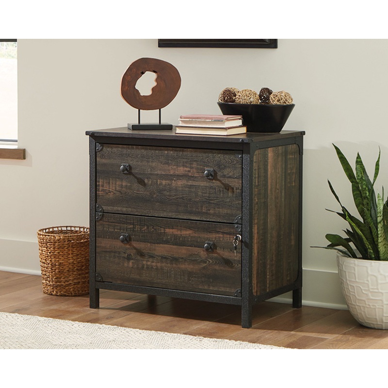 Steel River 2-Drawer Lateral File Cabinet Carbon Oak (427549)  Sauder