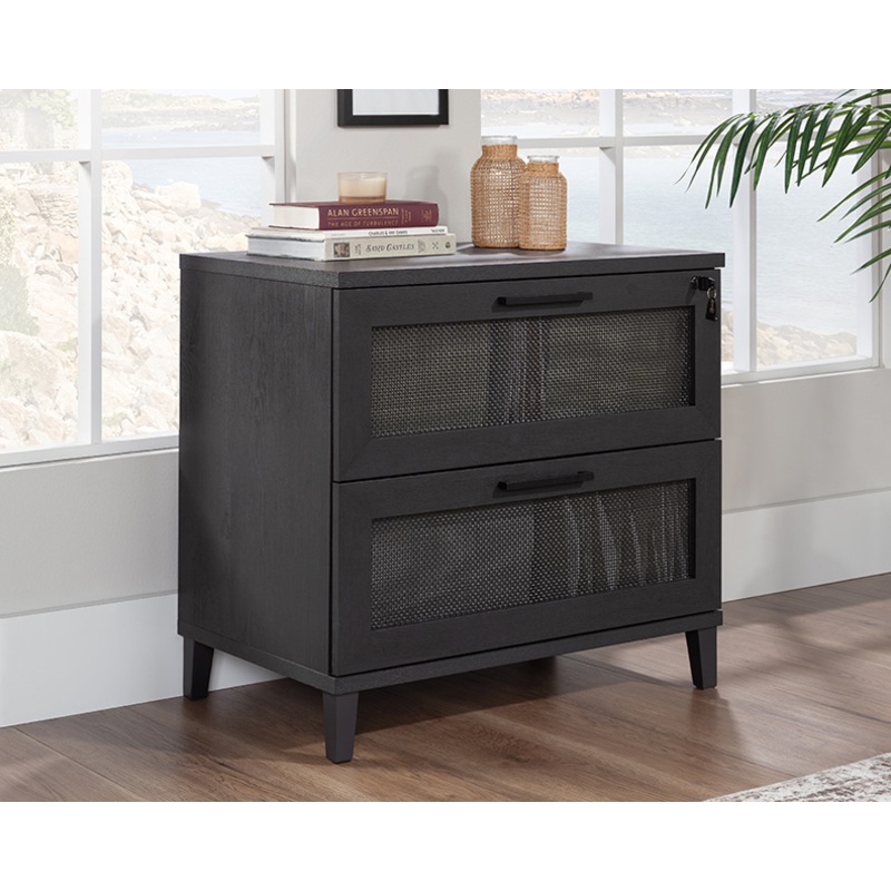 Tiffin Line 2-Drawer Lateral File Raven Oak (433269)  Sauder