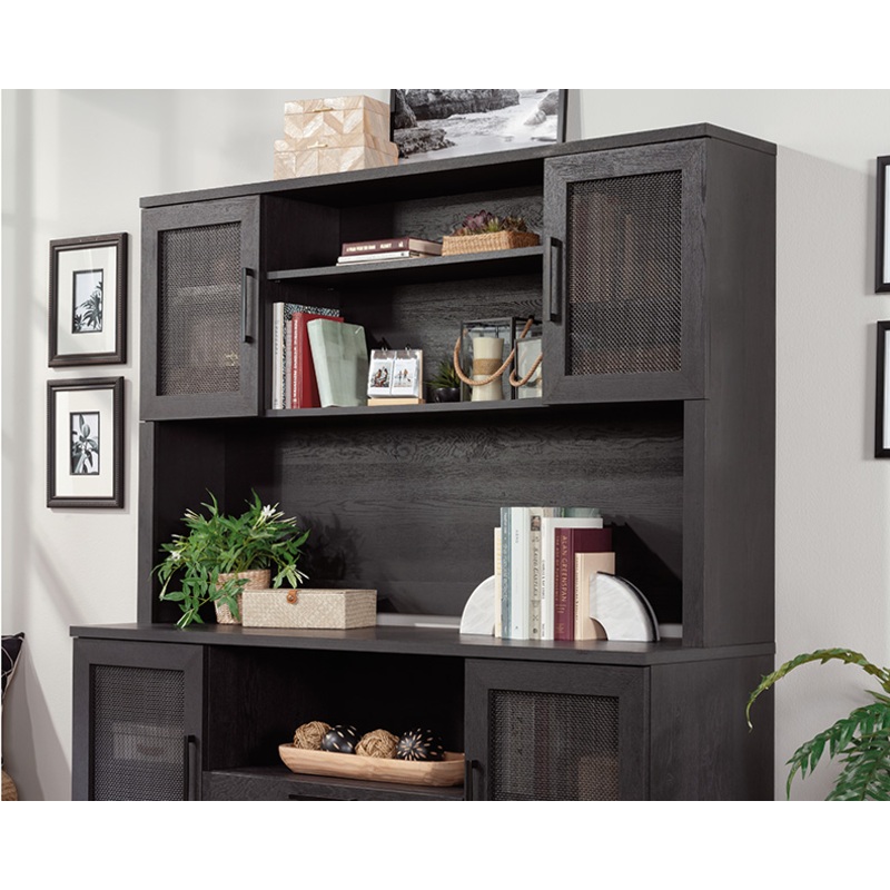 Tiffin Line Desktop Hutch Raven Oak (433264)  Sauder