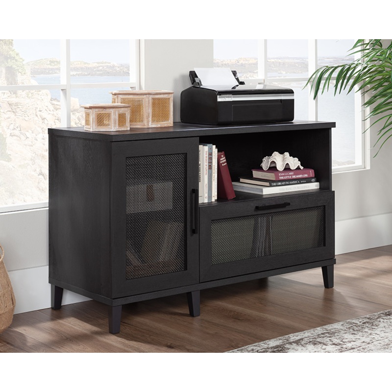 Tiffin Line Office File Credenza Raven Oak (433268)  Sauder