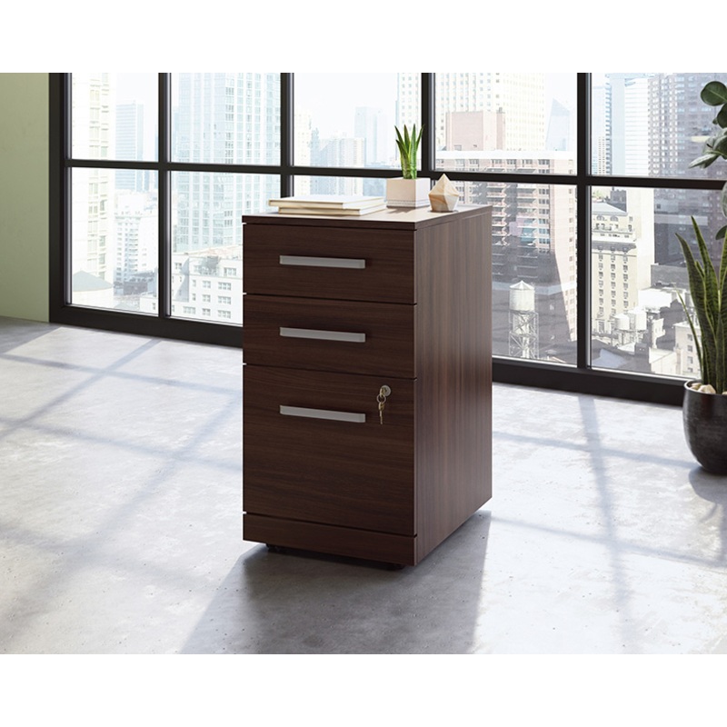 Affirm 3-Drawer Mobile Pedestal Cabinet Noble Elm (427876)  Sauder