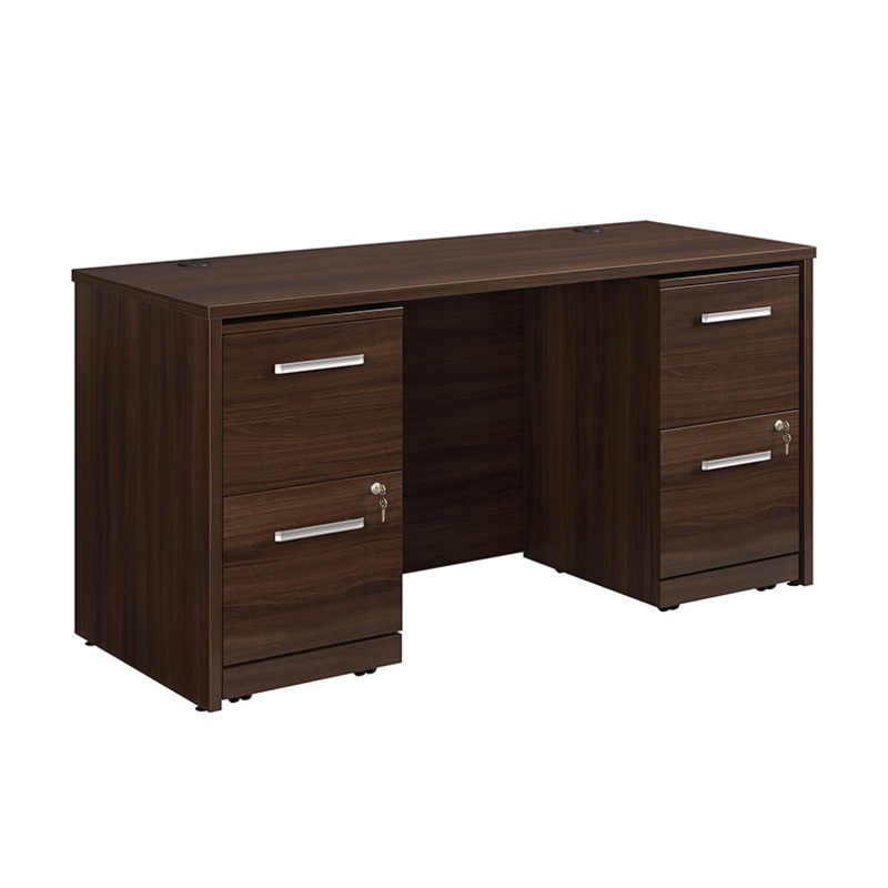 Affirm 60 x 24 Desk, 2-Drawer Ped File X2 Noble Elm (431846) – Sauder