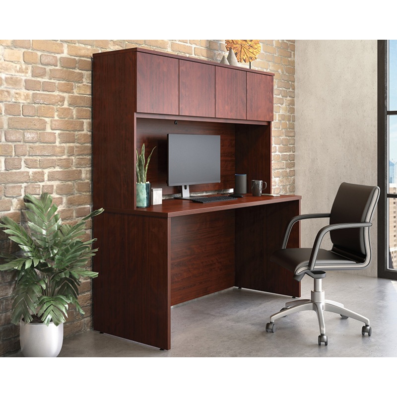 Affirm 60 x 24 Desk with Hutch Classic Cherry (431802) – Sauder