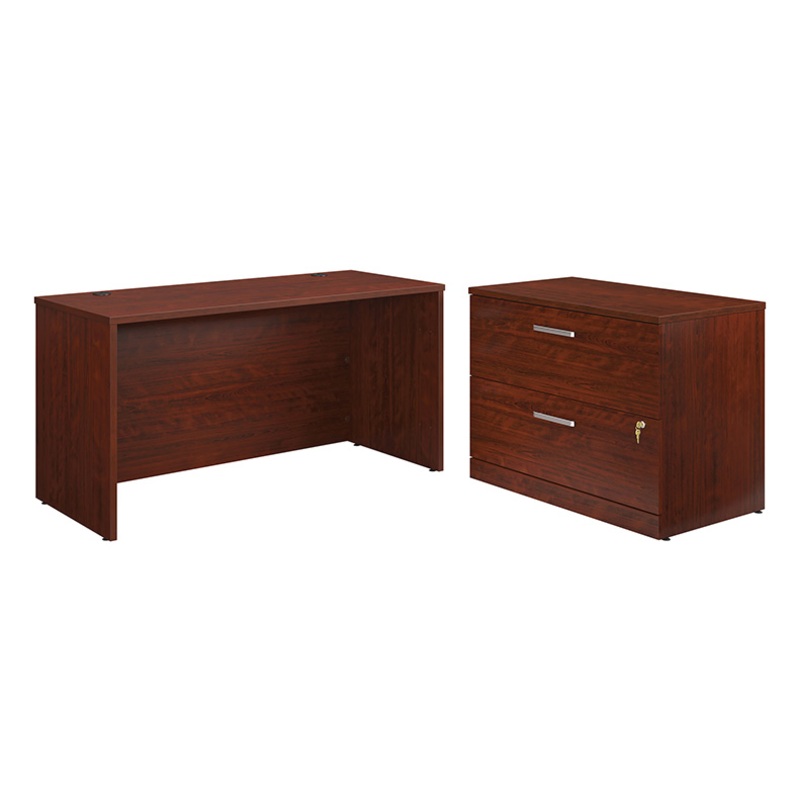 Affirm 60 x 24 Desk with Lateral File Classic Cherry (431804) – Sauder