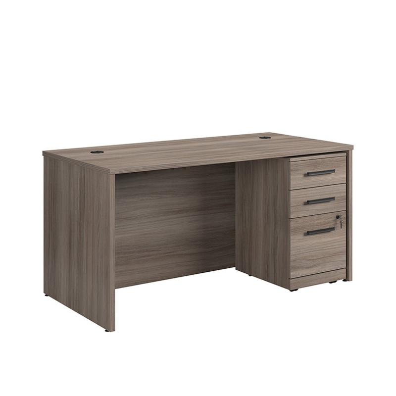 Affirm 60 x 30 Desk, 3-Drawer Ped File Hudson Elm (431818) – Sauder