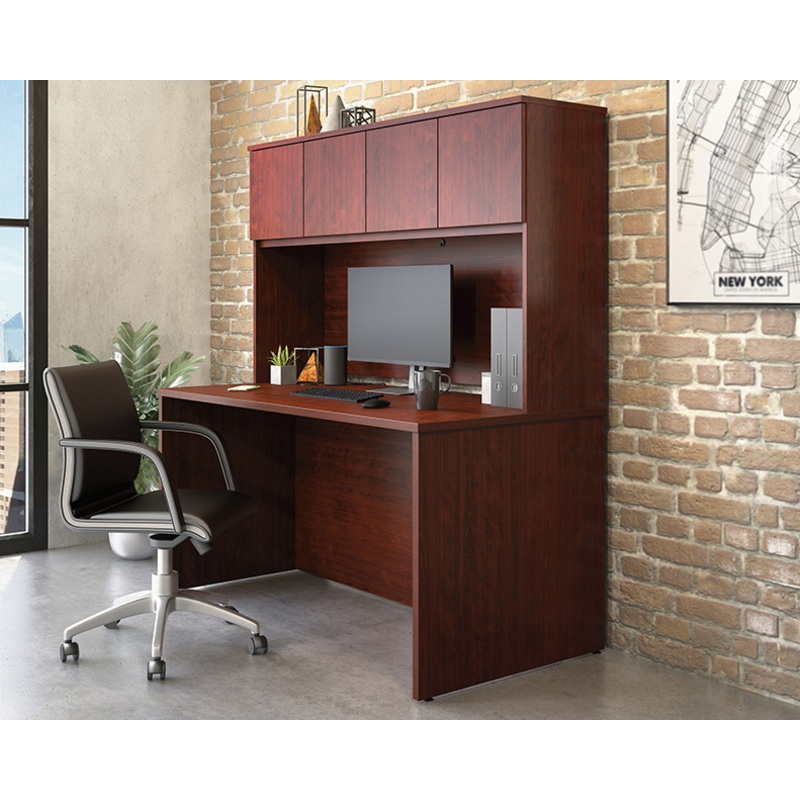 Affirm 60 x 30 Desk with Hutch Classic Cherry (431803) – Sauder