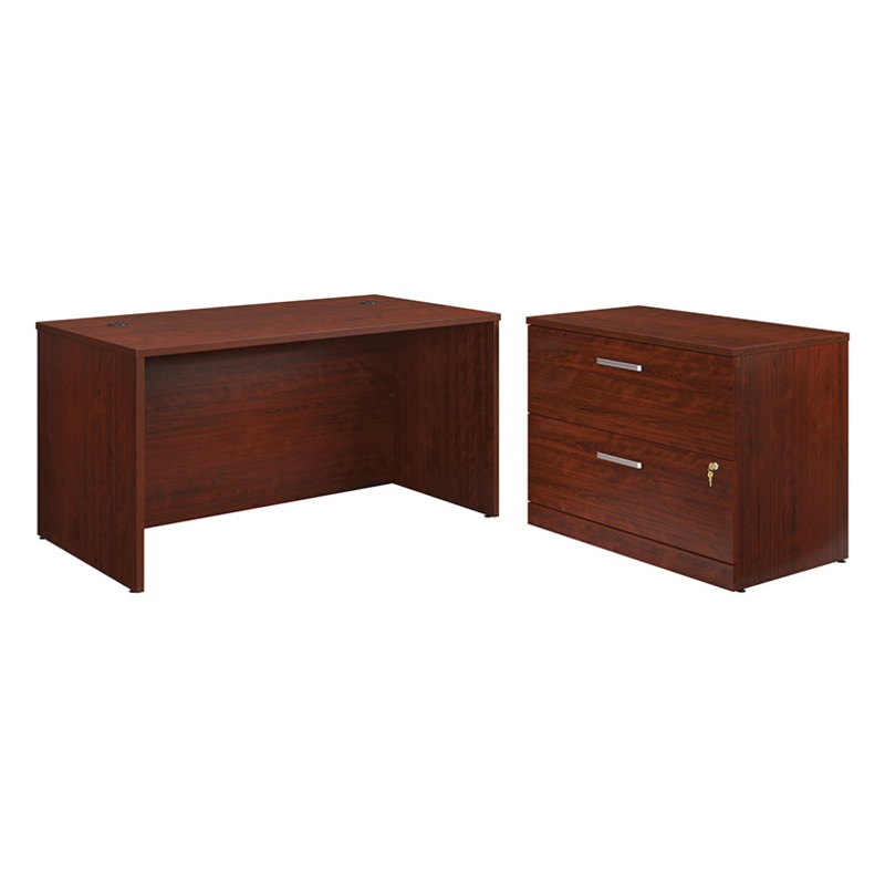 Affirm 60 x 30 Desk with Lateral File Classic Cherry (431805) – Sauder