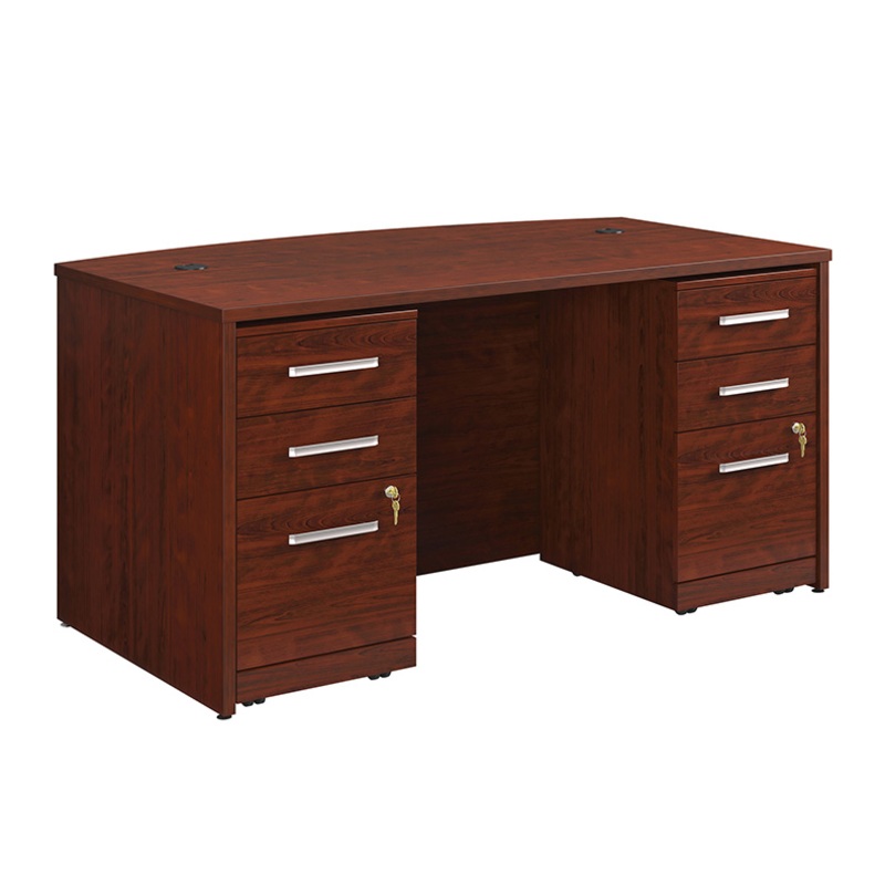 Affirm 60 x 35 Executive Desk, 3-Drawer Ped X2 Classic Cherry (431795) – Sauder