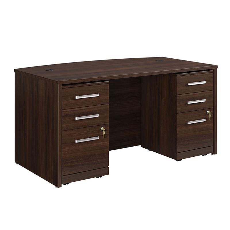 Affirm 60 x 35 Executive Desk, 3-Drawer Ped X2 Noble Elm (431859) – Sauder