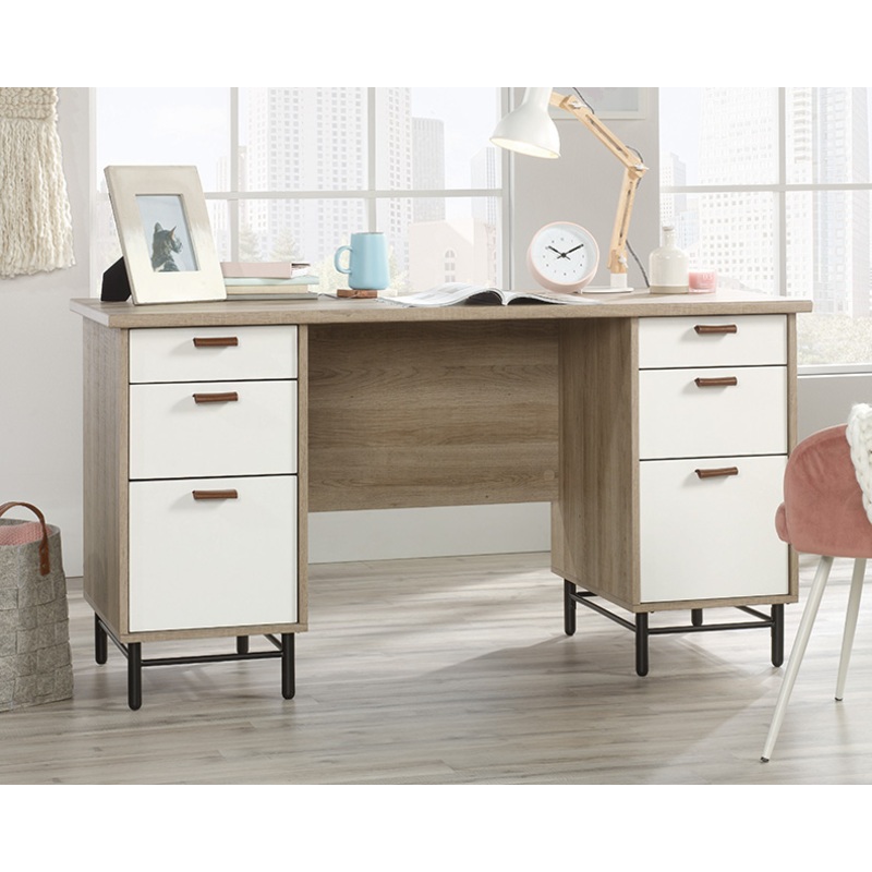 Anda Norr Executive Desk Sky Oak Finish (423235)  Sauder