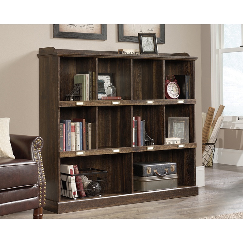 Barrister Lane Cubby Bookcase Iron Oak (422717)  Sauder