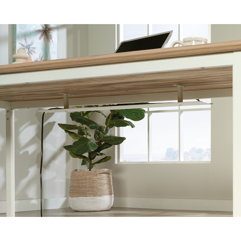 Bergen Circle Desk Cable/Cord Management Tray White (426479)  Sauder