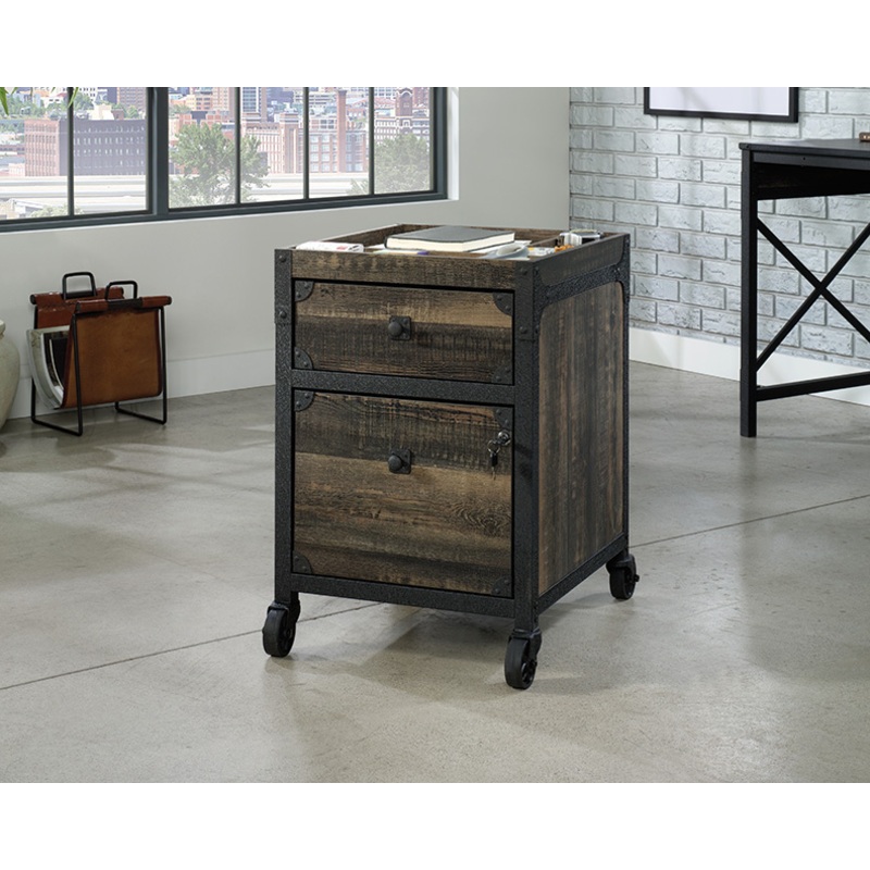 Foundry Road 2-Drawer File Cabinet Carbon Oak (428163)  Sauder