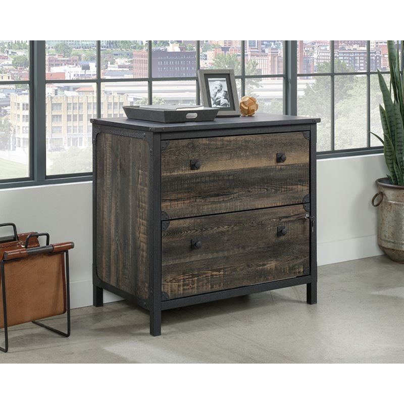 Foundry Road Lateral File Cabinet Carbon Oak (428164)  Sauder