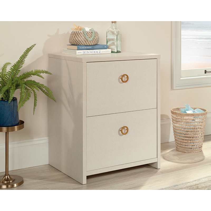 Grand Coast 2-Drawer Lateral File Cabinet Dove Linen (435242)  Sauder