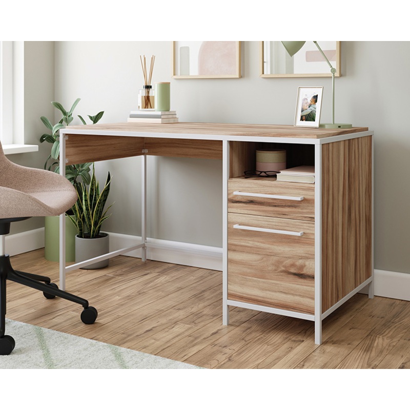 Nova Loft Home Office Desk with Drawers Kiln Acacia (430777)  Sauder