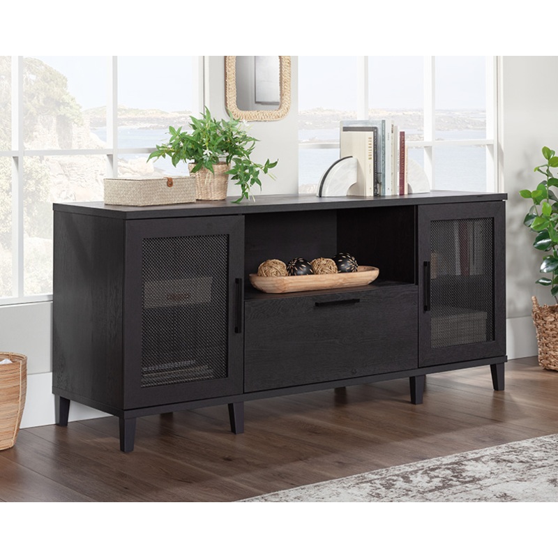 Tiffin Line Home Office Credenza Raven Oak (433265)  Sauder