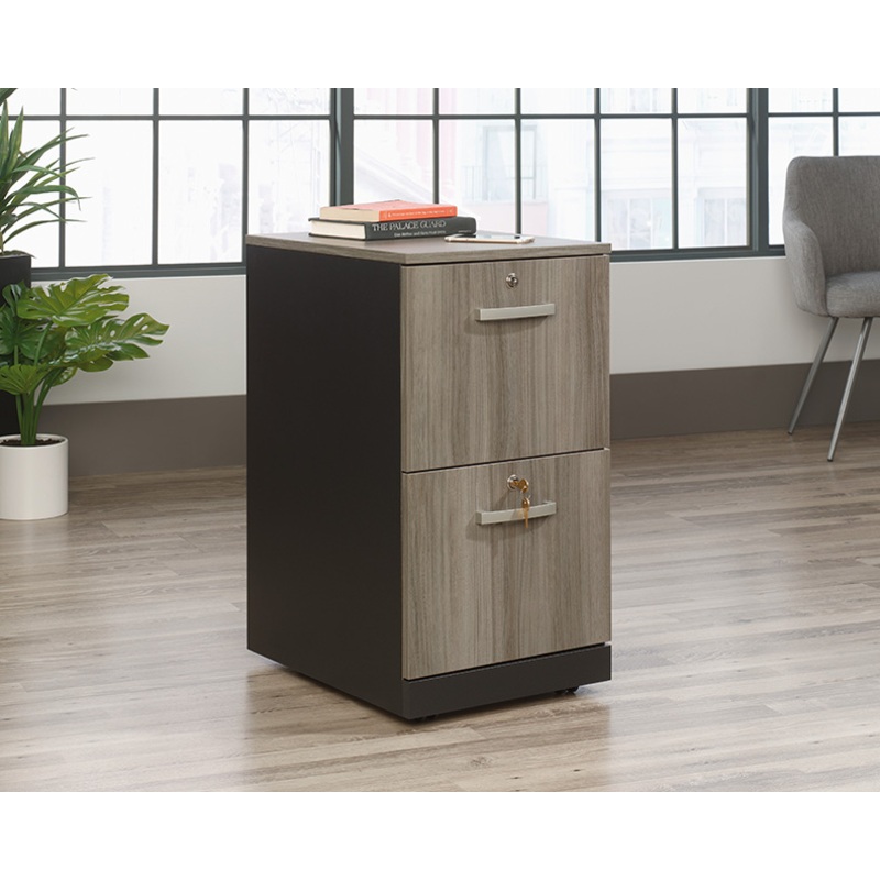 Via 2-Drawer Pedestal File Cabinet Hudson Elm (424465)  Sauder