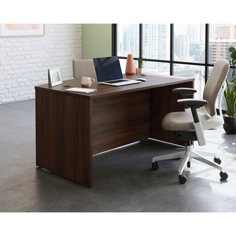 Affirm 60 x 36 Bowfront Executive Desk Noble Elm (427445)  Sauder