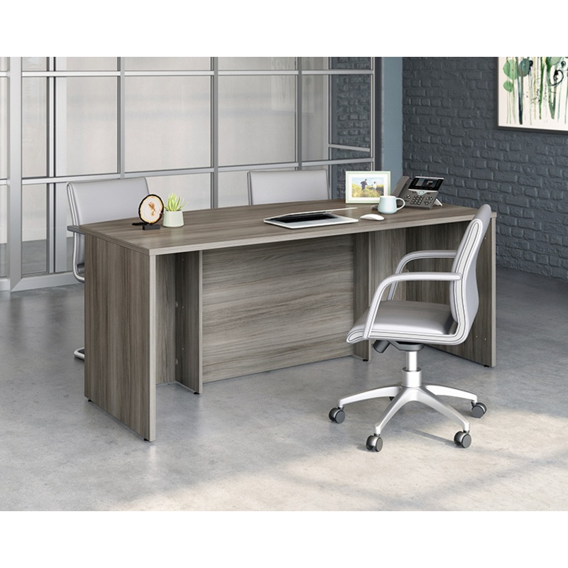 Affirm 72″ Bowfront Executive Desk Hudson Elm (427468)  Sauder