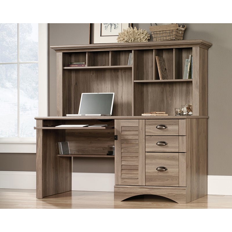 Harbor View Computer Desk With Hutch 415109 Sauder