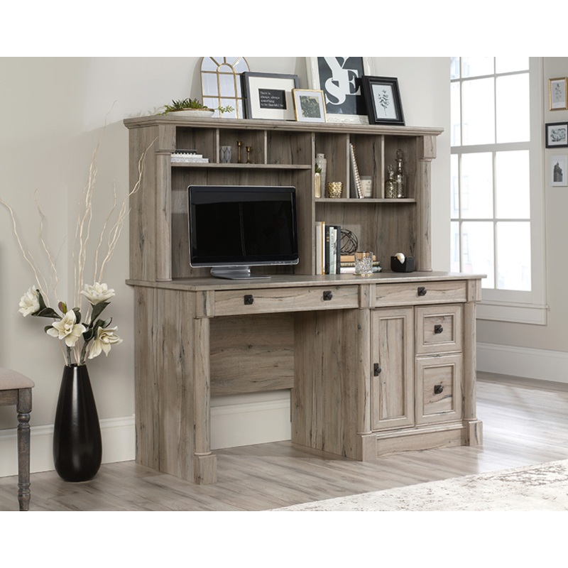 Palladia Computer Desk with Hutch Split Oak (424814)  Sauder