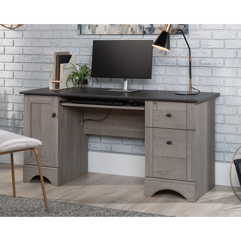 Sauder Select Computer Desk with Drawers Mystic Oak (433953)  Sauder