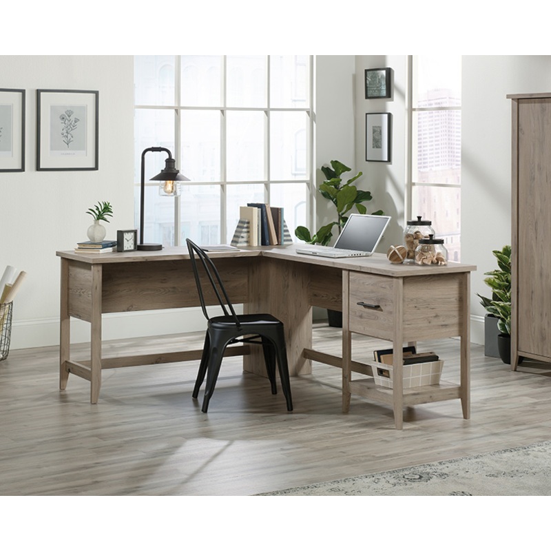 Summit Station L-Shaped Desk Laurel Oak (425014)  Sauder